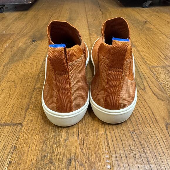 Rothys Chelsea Fawn Bootie High Top Sneaker Womens 7 Camel Brown Slip On Knit - Picture 4 of 6